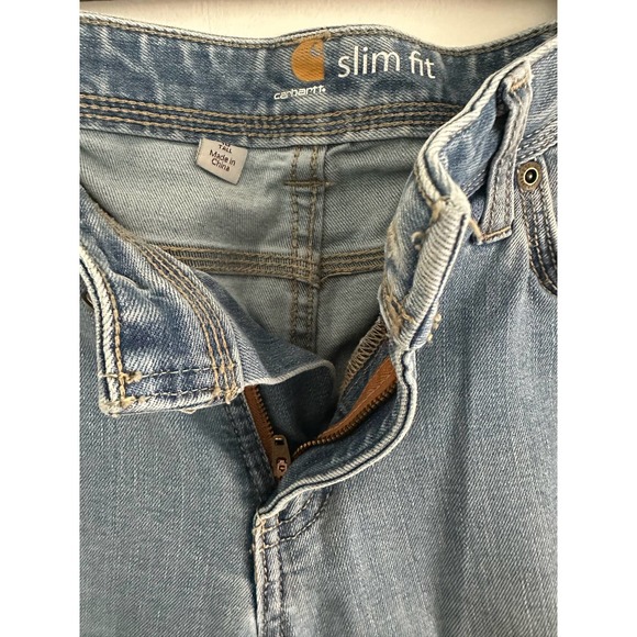 Carhartt Blue Straight Leg Jeans Versatile Everyday Wear - Picture 3 of 5